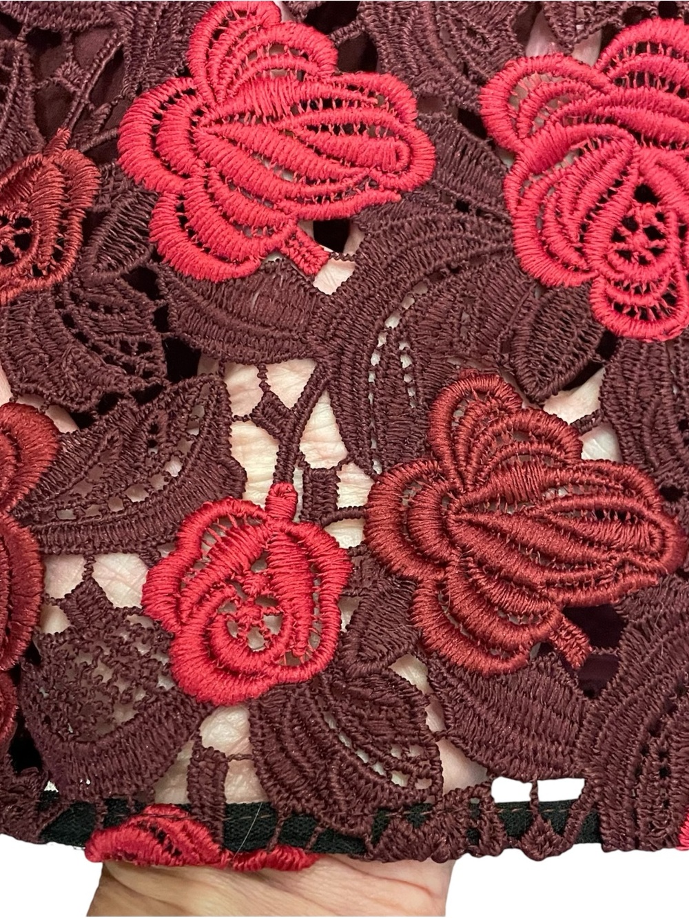 Heavy Layered Ruffle Lace Top - Picture 6 of 7
